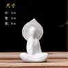 Cerâmica Criativa Feita à Mão Mini Buda Sem Fase Cerimônia do Chá Bandeja de Chá Acessórios Caractere Zen Porcelana Branca Bonsai Casa Pequenos Enfeites
