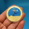 Personaje de Dibujos Animados Italiano Mario Moneda Conmemorativa Colorida Personaje de Videojuego Sello de Exportación Transfronteriza Pequeño Regalo para Niños