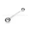 Copo medidor colher de medida conjunto de 8 peças aço inoxidável colher de café cabo de madeira colher de medida colher de medida de grama colher de medida colher de grão de café