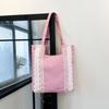Bolsa tote feminina moderna, casual, texturizada e com grande capacidade, modelo novo para o verão de 2025.