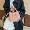 Bolso de Hombro Plegado Otoñal Textura Casual para el Trabajo 2025 Bolso Cubo para Mujer Nuevo Bolso de Mano de Moda Bolso Cruzado