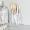 Porta-canetas de Acrílico Transparente Cola Cremosa DIY Caixa Organizadora de Mesa Balde para Armazenamento de Pincéis de Maquiagem DIY Acessórios Feitos à Mão