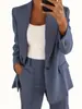 Amazon Transfronteiriça 2026 Nova Moda Cor Sólida High-End Slim-Fit Gola Cardigan Blazer Elegante para Mulheres