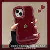 Boneca Camélia Adequada para Capa de Celular Apple 17 Vinho Iphone15Promax Suporte Duplo 16 Silicone 14
