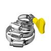 Abrazadera de manguera con mango de acero inoxidable abrazadera de giro manual abrazadera de tubo abrazadera de tubo abrazadera de anillo para tubería de agua abrazadera de fijación para tubería de gas hebilla de tubo