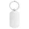 Llavero de metal con letras de regalo navideñas, de acero inoxidable en blanco, con impresión láser a color, ideal para regalar en vacaciones.