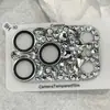 Funda protectora para cámara de Apple 17P/17PM/18P/18PM con película de lente de diamante y pedrería brillante