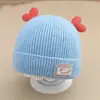 Novo Chapéu de Tricô com Proteção para Orelhas para Bebê Outono e Inverno, Conjunto de Duas Peças de Chapéu Quente e Cachecol para Crianças, Chapéu Gorro Fofo e Macio para Bebê