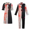 Traje Cosplay Halloween Segunda Dimensão Clown Alma Quebrada cos Traje Clown Alma Quebrada Macacão Vestido Mancha de Sangue