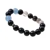 Pulseira de Cristal Natural para Mulheres, Olho de Tigre Azul, Água-marinha, Pedra da Lua Cinza, Joia Hidratante dos Cinco Elementos para Casais