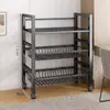 Cesta de Verduras para Cocina Estante de Almacenamiento de Pie Cesta de Almacenamiento de Verduras Multifuncional Estante de Almacenamiento Multicapa para Verduras y Frutas
