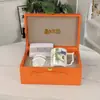 Taza de Café de Conferencia Estilo Chino Ouge de Porcelana Hueso Taza de Té de Oficina con Filtro Separación de Agua y Té Caja de Regalo de Alta Gama