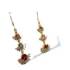 Venta al por mayor de fábrica Pendientes Populares de Turmalina Natural con Incrustaciones de Plata S925 Piedra Principal 5*5 Joyería de Lujo Venta Directa de Fábrica