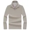 Camisa polo simple de manga larga para hombre, hecha de algodón piqué, con cuello camisero, adecuada para uso business casual, disponible en varios colores, camisa básica versátil para hombres jóvenes y de mediana edad