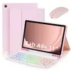 Adequado para Samsung Taba9Pus 11 polegadas Teclado Bluetooth Capa Protetora S9Fe A8 X205 Capa de Couro Teclado Colorido