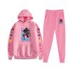 Suéter nuevo estampado de One Piece transfronterizo, casual de primavera y otoño, para hombre y mujer, de manga larga, tipo chaqueta, top, conjunto de pantalones, sudadera con capucha