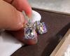 Pendientes elegantes de circonita con microincrustaciones de moda europea y americana, pendientes cuadrados de princesa de fantasía que combinan con todo, fabricante de joyería de alta gama