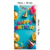 2026 Nova Decoração de Bolo de Aniversário Estilo Ins Cortina de Porta Criativa Coração Letra Cobertura de Porta Tecido Cena de Festa Transfronteiriça
