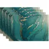 Jogos Americanos de Linho Transfronteiriços Tecido com Estampa de Mármore em Aquarela Nórdica Jogos Americanos Estilo Ocidental Jogos de Mesa Anti-Manchas e Isolantes Térmicos Itens em Estoque Transfronteiriços