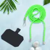 Nova alça de pescoço para celular 6mm de comprimento destacável ajustável inclinada anti-queda anti-queda pulseira trançada com clipe alça de pescoço para celular