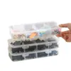 Caja de Almacenamiento Transparente Multifuncional de Gran Capacidad con Pinza para Maquillaje, Caja Organizadora Compartimentada de Escritorio para el Hogar, Caja de Almacenamiento Portátil