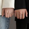 Anillo de pareja de plata pura s999 Día de San Valentín estrella Mar diseño simple de lujo ligero nicho sentido de diseño anillo para hombre y mujer
