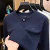 Sudadera gruesa transfronteriza para hombre 2026 otoño nueva cuello redondo color liso casual cálida manga larga camiseta para hombre al por mayor