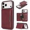 Compatible con carcasa de teléfono magnética dos en uno para iPhone 18, carcasa con ranura para tarjetas para Samsung S26, carcasa de cuero con carga inalámbrica MagSafe
