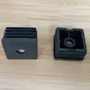 Tubo Quadrado de Plástico Ajustável Porca Interna de Aço Inoxidável Plugue de Tubo Base de Pé Plugue de Tubo de Aço Capa para Pé de Mesa e Cadeira Pé de Ajuste