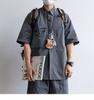 2024 Nova Camisa de Manga Curta Masculina e Feminina Moda de Verão Marca Estilo Japonês Solta Fashionável Camisa Casual Versátil Casaco de Trabalho