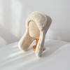 Gorro de Punto de Invierno de Pelo de Conejo Angora Protección para las Orejas Gorro de Lana Combinable Atmósfera Cálida de Otoño e Invierno Gorro Lei Feng Niños