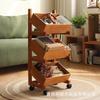 Estante de Almacenamiento de Madera Multicapa Transfronterizo Movible para Cocina, Almacenamiento de Verduras y Frutas, Estante de Almacenamiento de Snacks para Sala de Estar