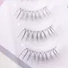 Simulación tridimensional de una pieza de pestañas tallo transparente ojos de caricatura pestañas postizas cruzadas gruesas rizadas pestañas postizas con sensación de madre