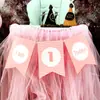 Banner para Silla de Bebé Bandera Colorida Bandera de Cola de Pez Cumpleaños Número Uno de Niños Accesorios de Atmósfera de Fiesta Suministros de Decoración