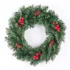Especializado en Comercio Exterior, Coronas de Navidad Transfronterizas, Coronas de Hierba Verde Puntiaguda de PVC, Decoraciones Festivas Artificiales Ecológicas, Venta al por Mayor desde Fabricantes