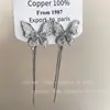 Pendientes de Borla de Cristal de Mariposa de Hada Súper Pendientes de Moda para Vacaciones en la Playa Lujo Ligero Pendientes de Nicho Sentido Avanzado Pendientes Exquisitos