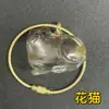 Caja de Almacenamiento Transparente para Pelo de Gato Forma de Huevo Botella Recolector de Pelo de Gatito Mascota Colgante Bolsa de Recuerdo Encanto Llavero