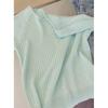 Camiseta Verde Mambo Menta para Mujer Tejida de Seda de Hielo Hombro Manga Corta Verano Ajustada Top Base Caliente para Chicas Espalda Hueca