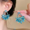 Brincos de pino prateados com diamantes, franjas de pérolas geométricas, ultra brilhantes, luxuosos e requintados, personalizados e elegantes, brincos de alta qualidade