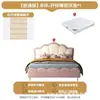 Cama infantil cama de princesa para niñas cama tapizada suave con forma de pétalo estilo crema lujo ligero cama individual para niña joven estructura de madera maciza apartamento pequeño