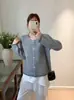 Cardigan de Punto Fino a Rayas para Mujer, Nuevo Estilo Otoño/Invierno 2026, Cuello Redondo, Suéter Abrigo Corto Suave y Elegante