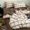 Conjunto de quatro peças em gaze dupla 100% algodão, qualidade classe A para mães e bebês, capa de edredom 100% algodão, conjunto de três-quatro peças para dormitório estudantil