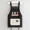 Delantal de Dibujos Animados Repelente al Agua para Cocina Casera, Delantal Lindo, Ropa de Trabajo de Catering con Estampado de Moda, Anti-Manchas y Transpirable