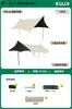 Carpa Cenador Exterior Camping Parasol Hexagonal Revestimiento Negro Recubierto de Plata Cortina Engrosada Protección Solar Pérgola Equipo de Camping Picnic