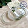 Esmeralda Natural Xinjiang Tianshan semi-água Grau A flor flutuante gelo barra redonda pulseira de joalheria simples e fresca