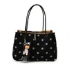 Bolsa de ombro super popular estilo coreano com bolinhas 2026 nova bolsa vintage com múltiplos compartimentos para trabalho e deslocamento