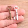 Acessórios da liga de DIY acessórios 2 cor opcional chave pingente pingente colar pulseira acessórios 32 * 11mm 5004