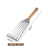 Espátula para freír pescado de acero inoxidable, espátula multifuncional para freír, espátula para panqueques, herramienta para hacer panqueques, espátula para bistec