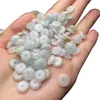 Pedras soltas de jade birmanês natural 9mm fivela de paz de jade acessórios de pingente de jade pequena fivela de paz itens de jade atacado