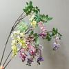 Flor de Glicínia Artificial Teto Flor Trepadeira Pendurada Interna Flor Falsa Violeta Decoração de Casamento Hotel Paisagem Flor de Trepadeira Trepadeira
